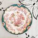 Porcelain dessert plate, Minton Decor 215, green, Sarreguemines