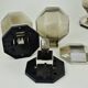 Motoko Ishii brass and glass ceiling light from the 1970s for Staff Leuchten