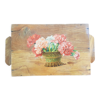 Wooden box flower patterns