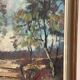 Mid-Century Oil on canvas “Trees” by Lars S 58, Vintage & Framed 57×47cm