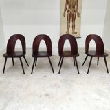 Set of 4 all-wood chairs by Antonin Suman for Tatra Nabytok