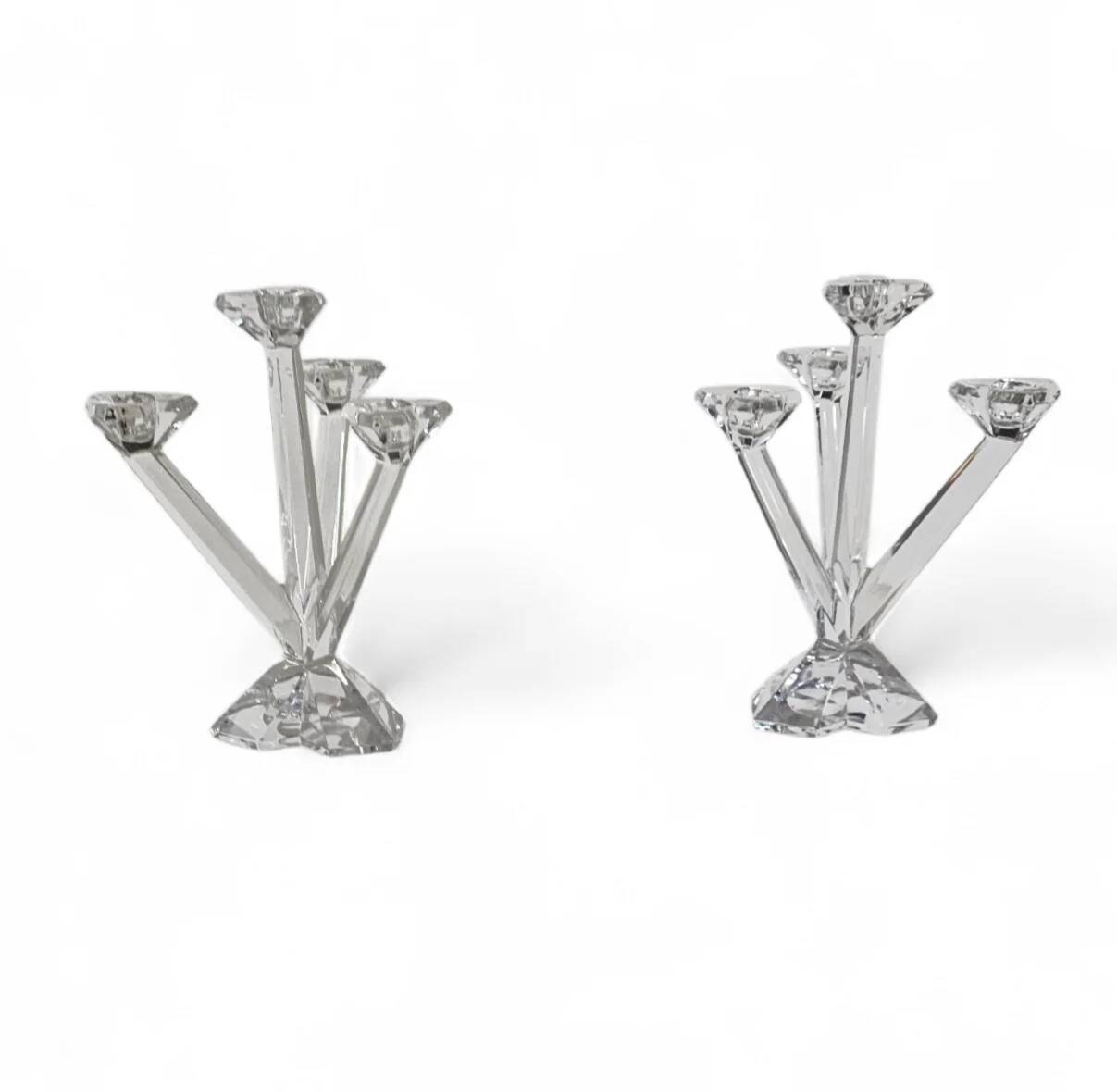 2 x four-armed candlesticks, Opera pattern by Villeroy & Boch, 1997-2001