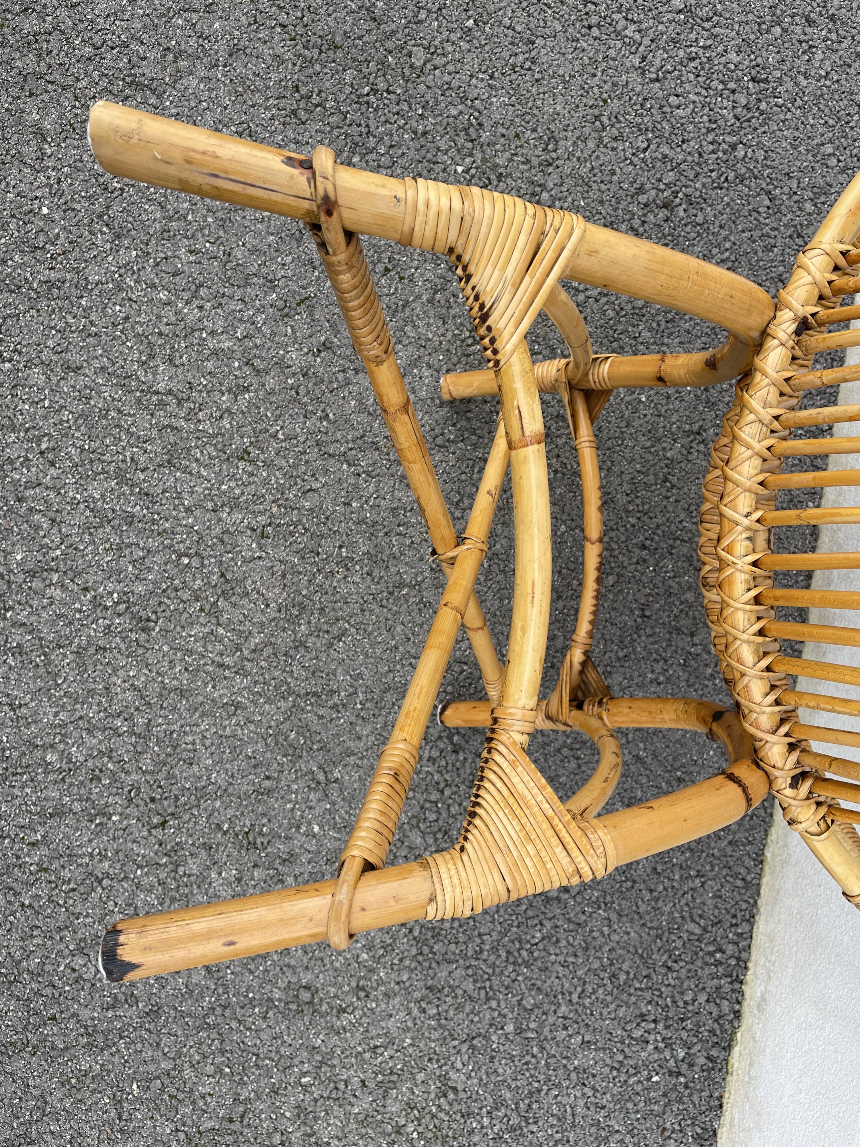 Rattan basket chair