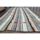 1970s Vintage Turkish Hand-Knotted Gray White Kilim Runner Rug 118x267