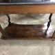 Console then restore Walnut top of fine black marble nineteenth