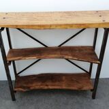 1940s workbench redone in metal and oak board