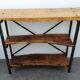 1940s workbench redone in metal and oak board
