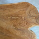 Brutalist coffee table in solid wood from the 50s
