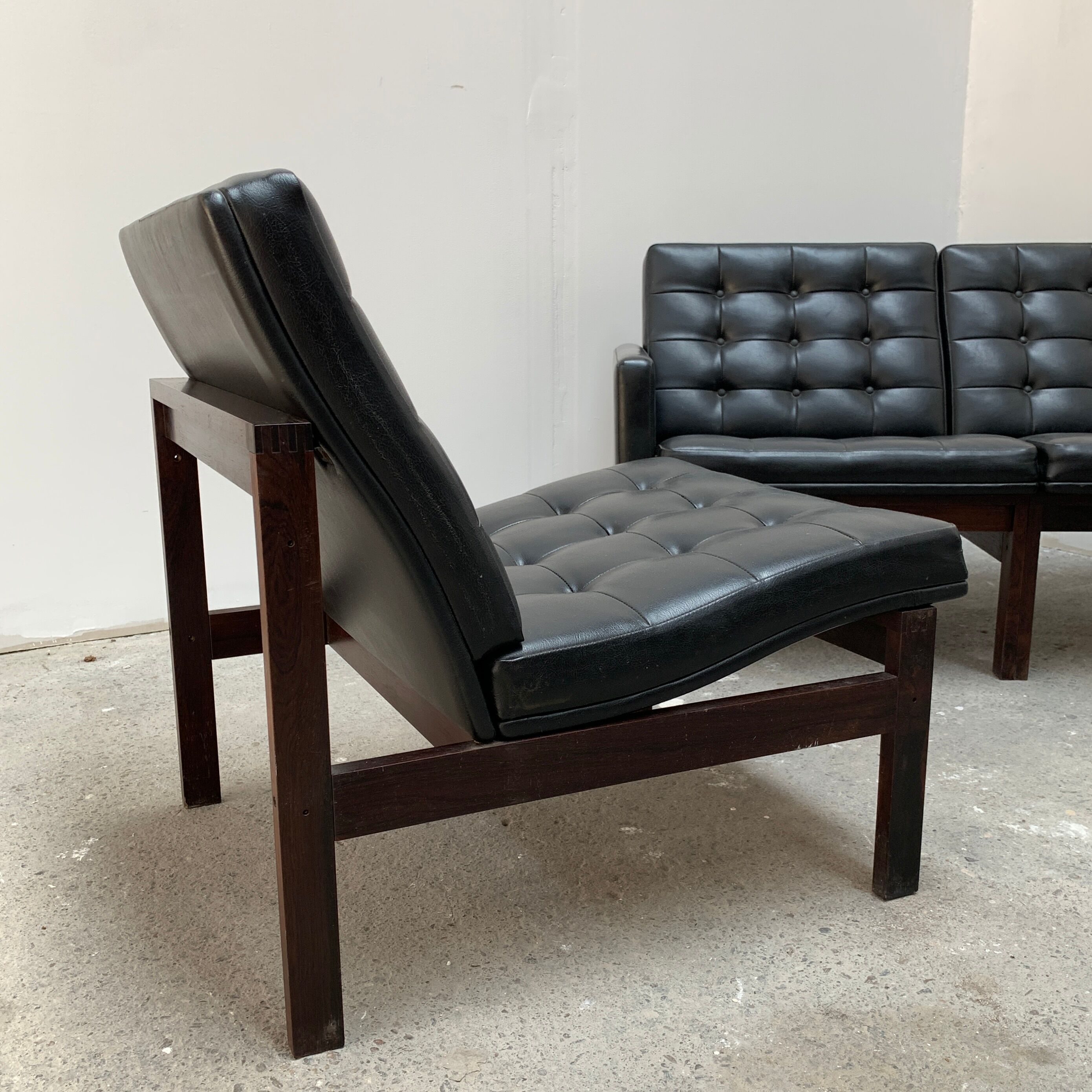 Set sofa and armchairs "Moduline" by Ole Gjerløv-Knudsen & Torben Lind for France & Søn, 1960s