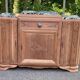 Art Deco sideboard renovated in solid walnut with Saint Laurent marble, 1930.