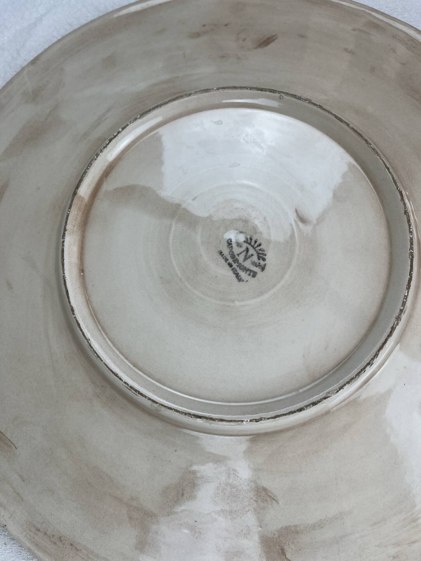 Ensemble Capodimonte – Coupe sur piédouche et plat décoratif