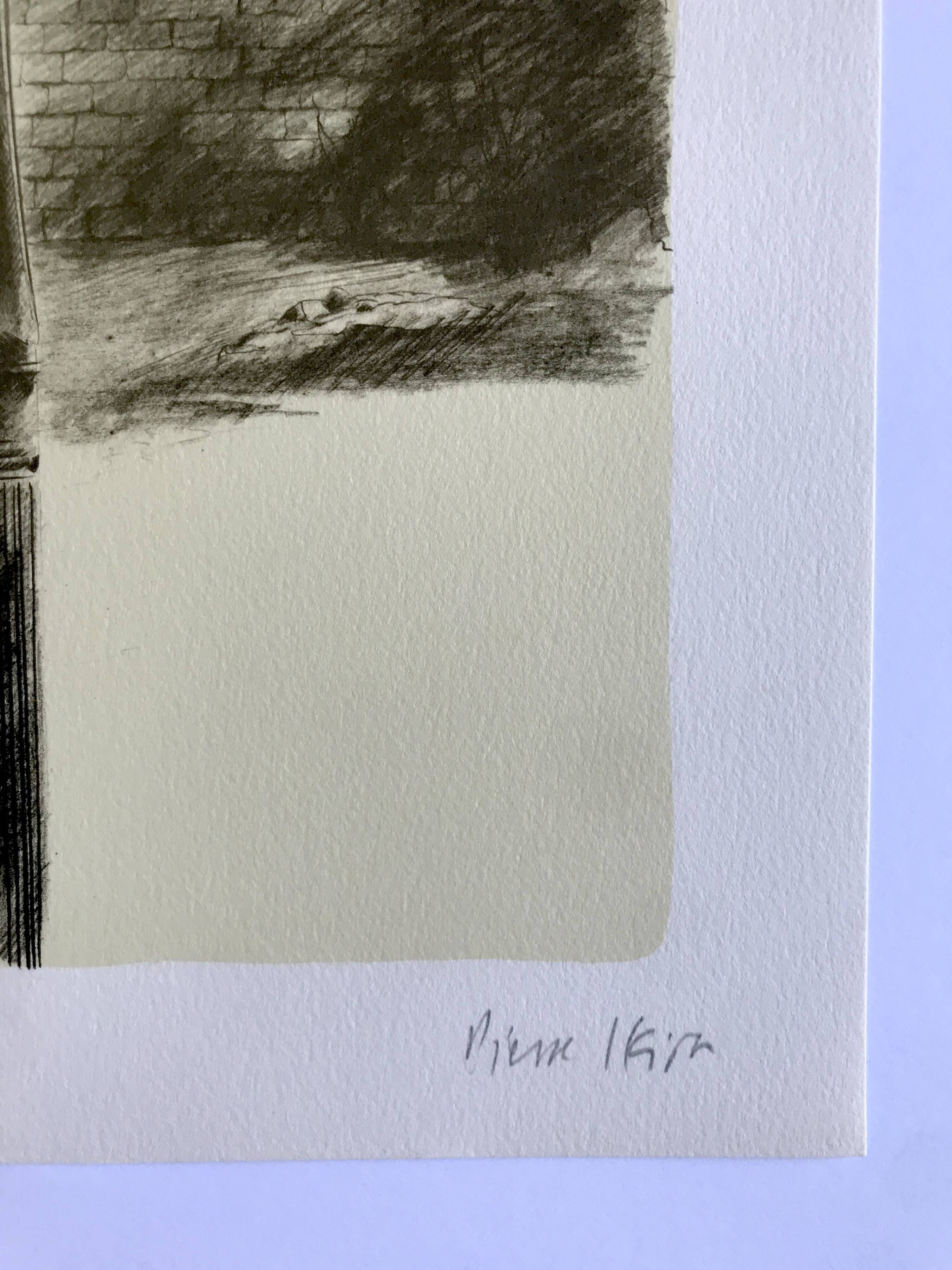 Pierre skira, docks, 1978. original lithograph signed in pencil.