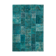 Hand-knotted oriental overdyed 200 cm x 298 cm turquoise patchwork rug