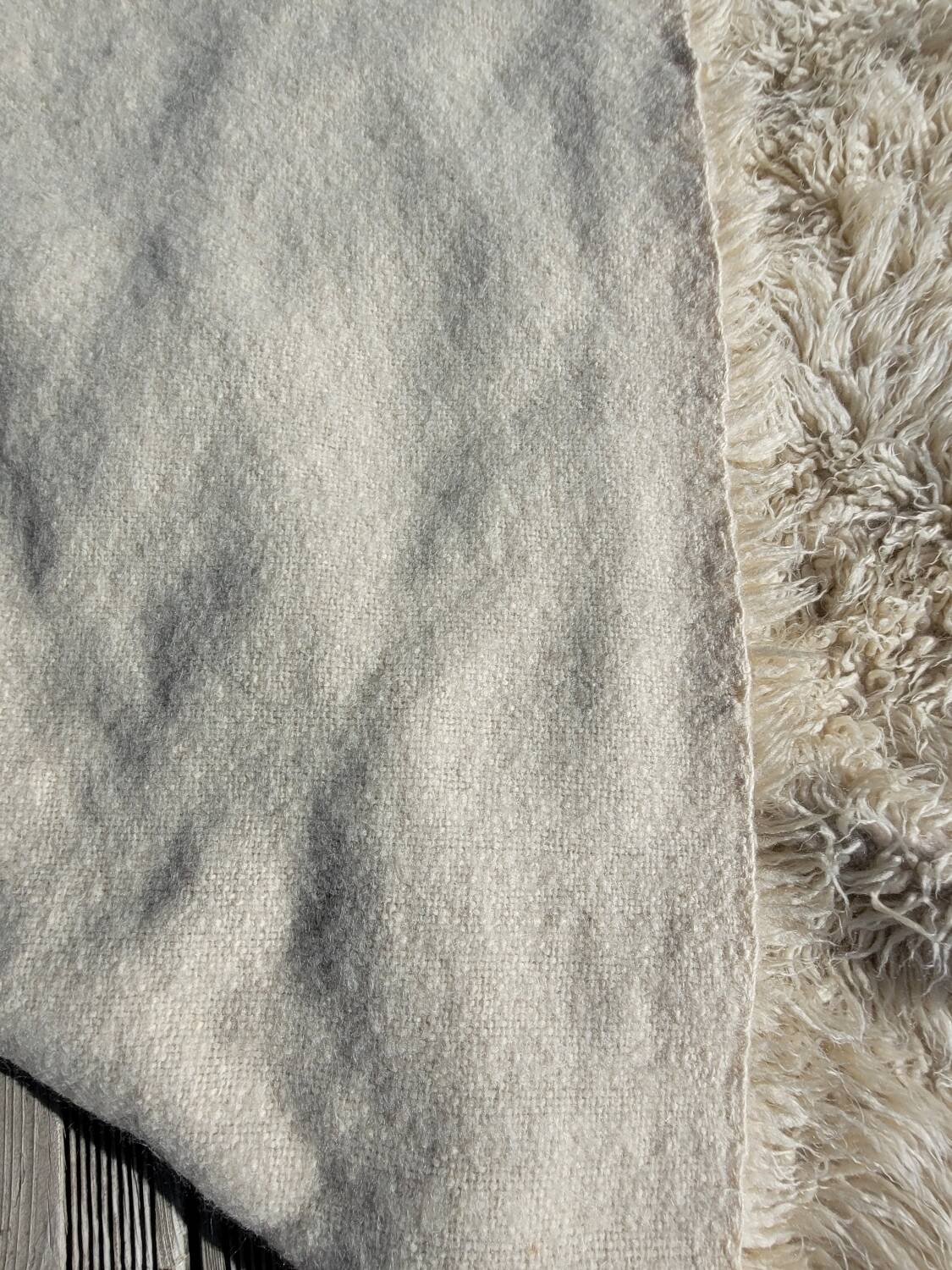 Vintage wool shaggy rug 230x180cm