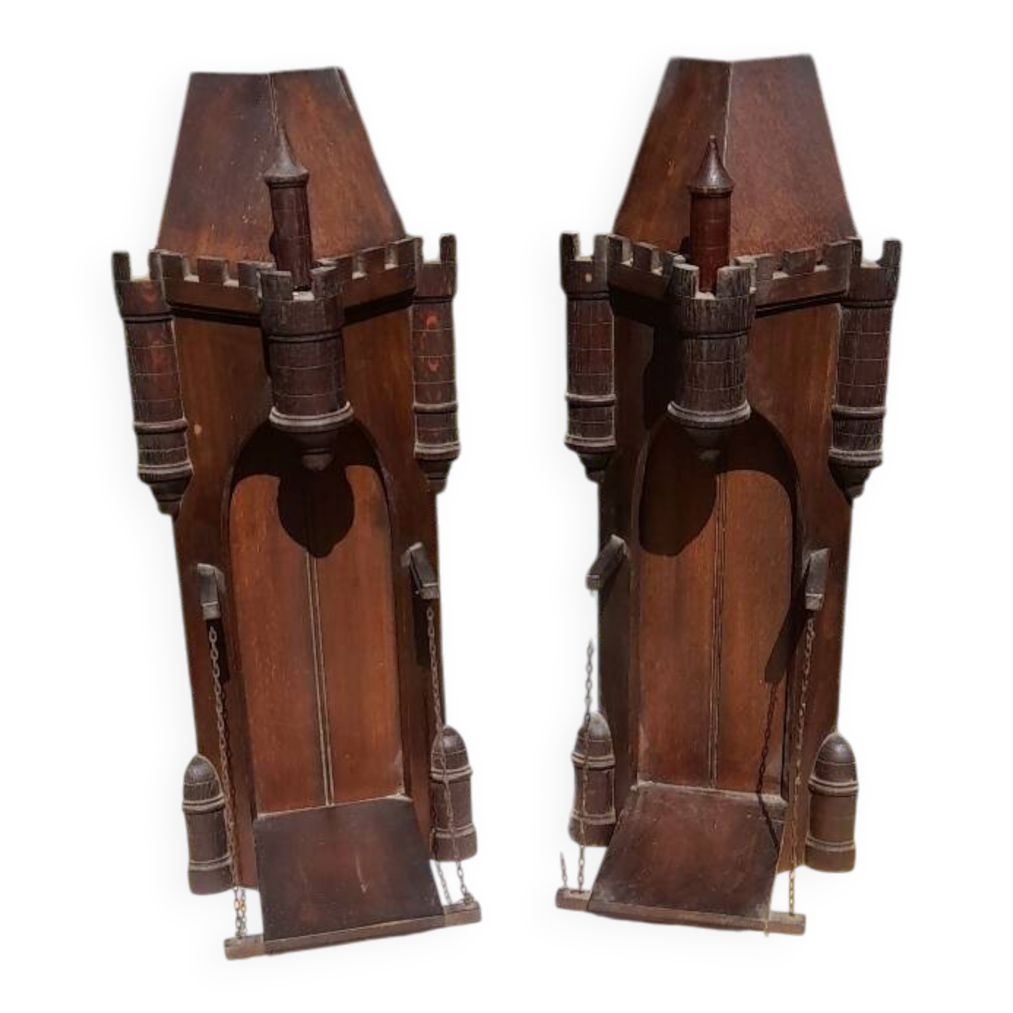 Gothic wall corner shelves
