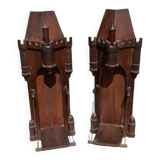 Gothic wall corner shelves