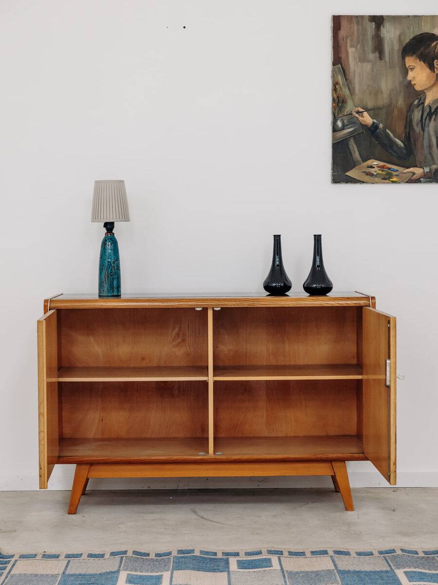 Low wooden sideboard by Bohumil Landsman and Hubert Nepozitek