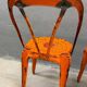 Set of four industrial metal dining chairs by Joseph Mathieu, painted steel, 1920s, France