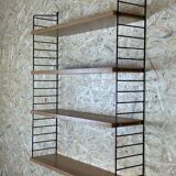 60's 70's oak string shelf module by Kajsa & Nils "Nisse" Strinning Sweden