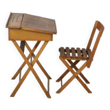 Folding children's desk and chair set