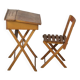 Ensemble bureau pupitre d’enfant et sa chaise pliants
