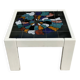 Vintage coffee table in wood and ceramic signed from the 70s-80s.