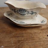 Longchamp sauce boat and saucer