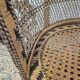 Fauteuil Emmanuelle "Peacock" vintage en rotin