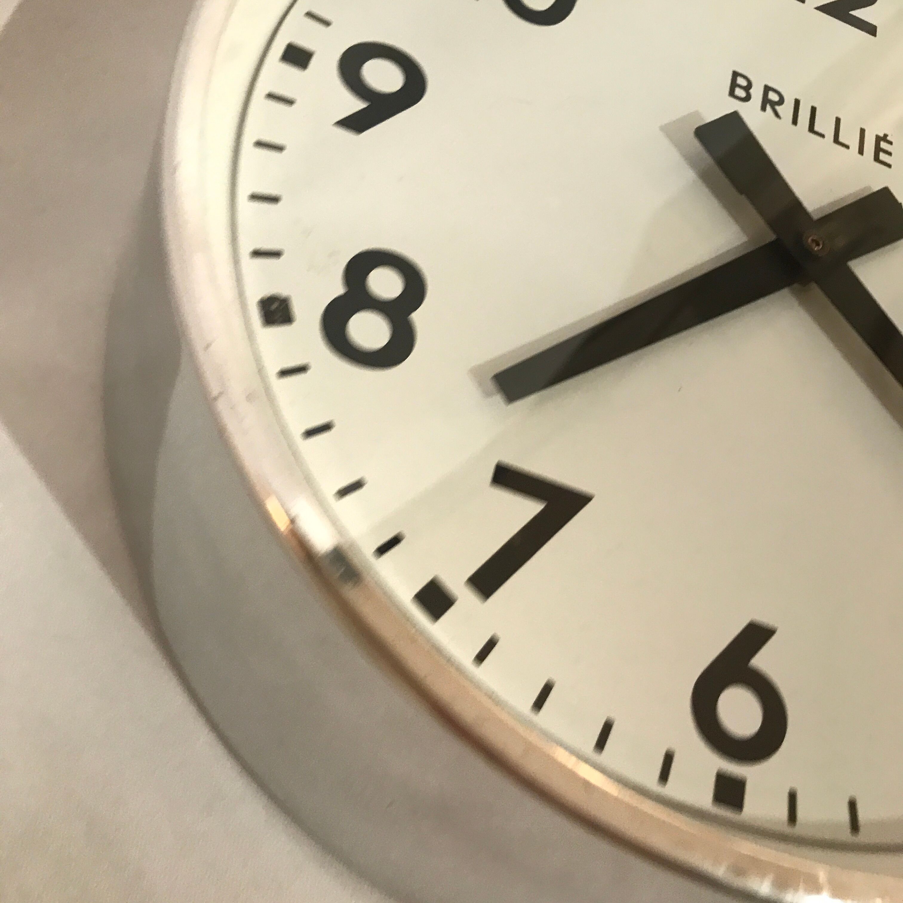 Industrial Brillie clock 25 cm functional vintage