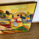 Contemporary painting cubist landscape on canvas