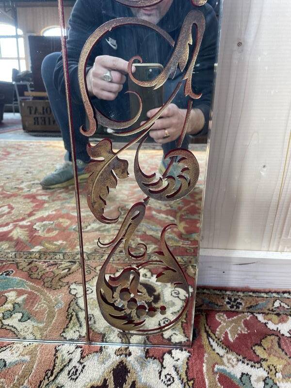 Miroir de Bistrot - Brasserie eglomisé 160 cm