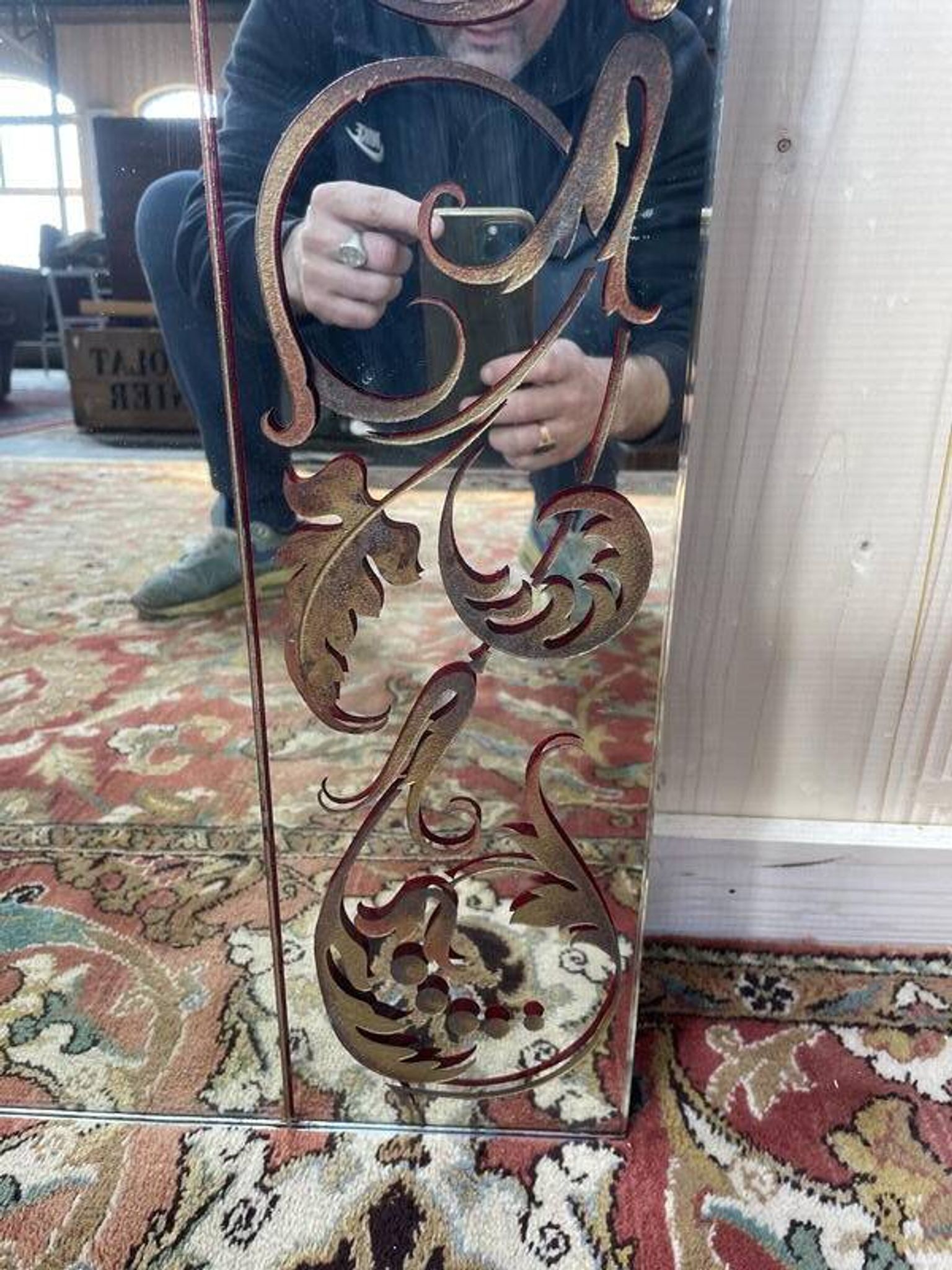 Miroir de Bistrot - Brasserie églomisé 160 cm