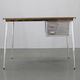 1950s Italian industrial metal and umakart desk — mid-century modern workstation
