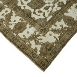 Hand-Knotted Anatolian Vintage 1970s 286 cm x 390 cm Beige Wool Carpet