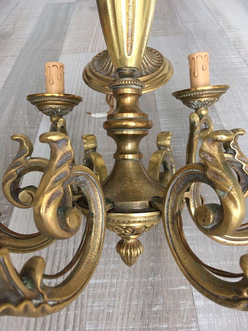 Solid brass chandelier 6 arms