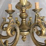 Lustre en laiton massif 6 bras