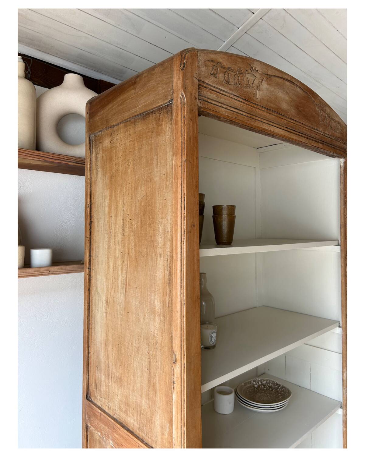 Vintage bookcase cabinet