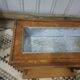 Indoor wooden planter, lyre legs, zinc tray