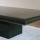 Green coffee table attributed to Jean-Claude Mahey, Roche Bobois.