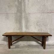 Folding bench in oak