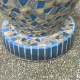 Large antique mosaic pot, 70cm high, from the 1960s