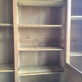 Large oak glass library - 1950