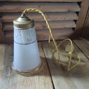 Walkman lamp lampshade in sandblasted glass art deco gilded old vintage