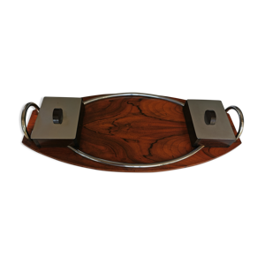 Plateau art déco noyer
