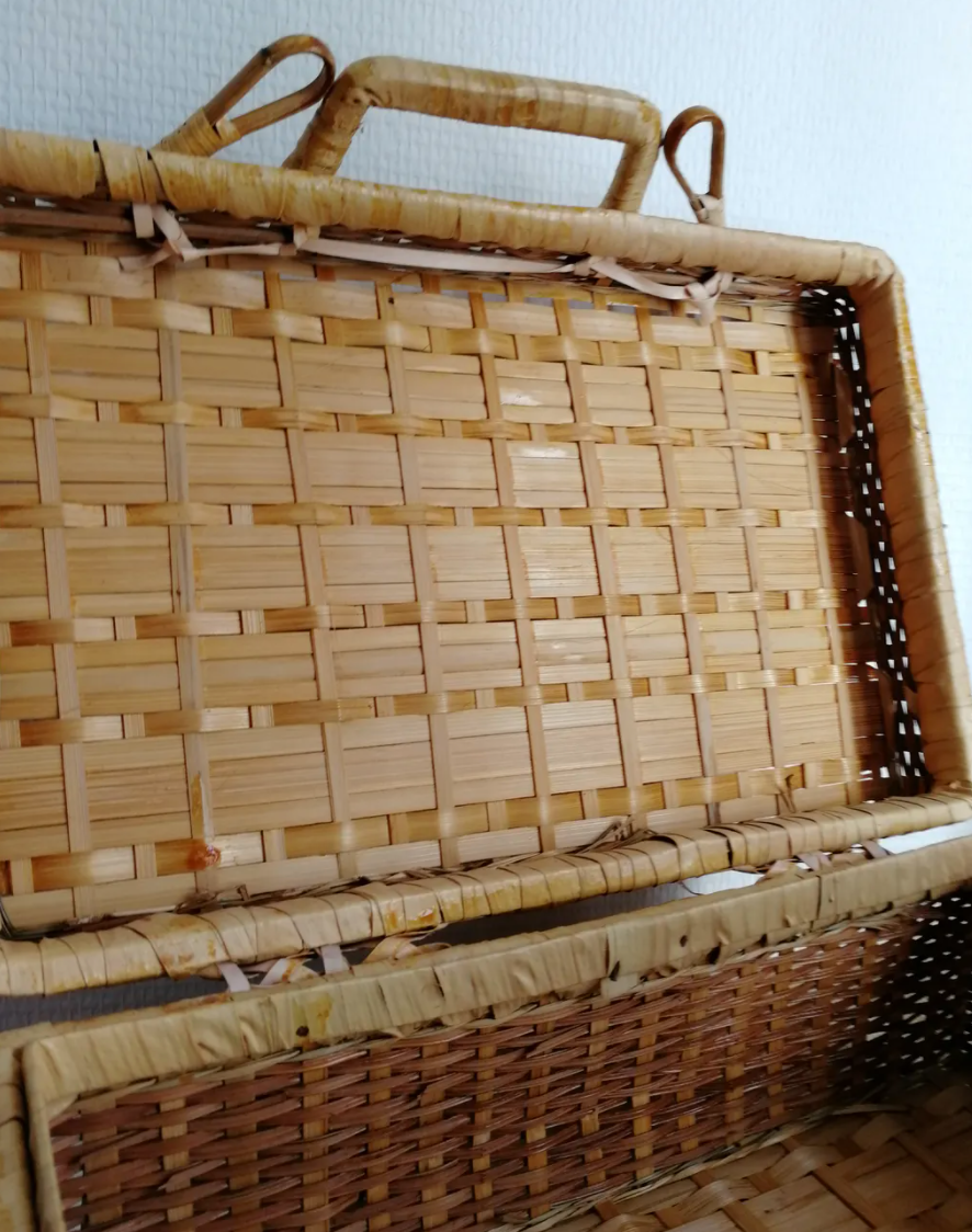 Wicker suitcase