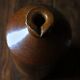 Vintage Bourne Deney stoneware liqueur bottle with pouring spout.