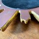 Vintage sun mirror in 60s/70s gold resin