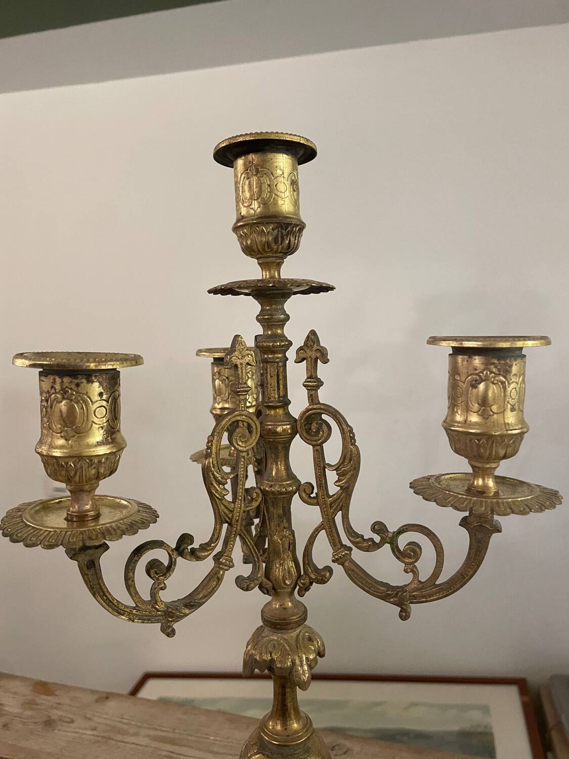 Napoleon III style bronze candelabra