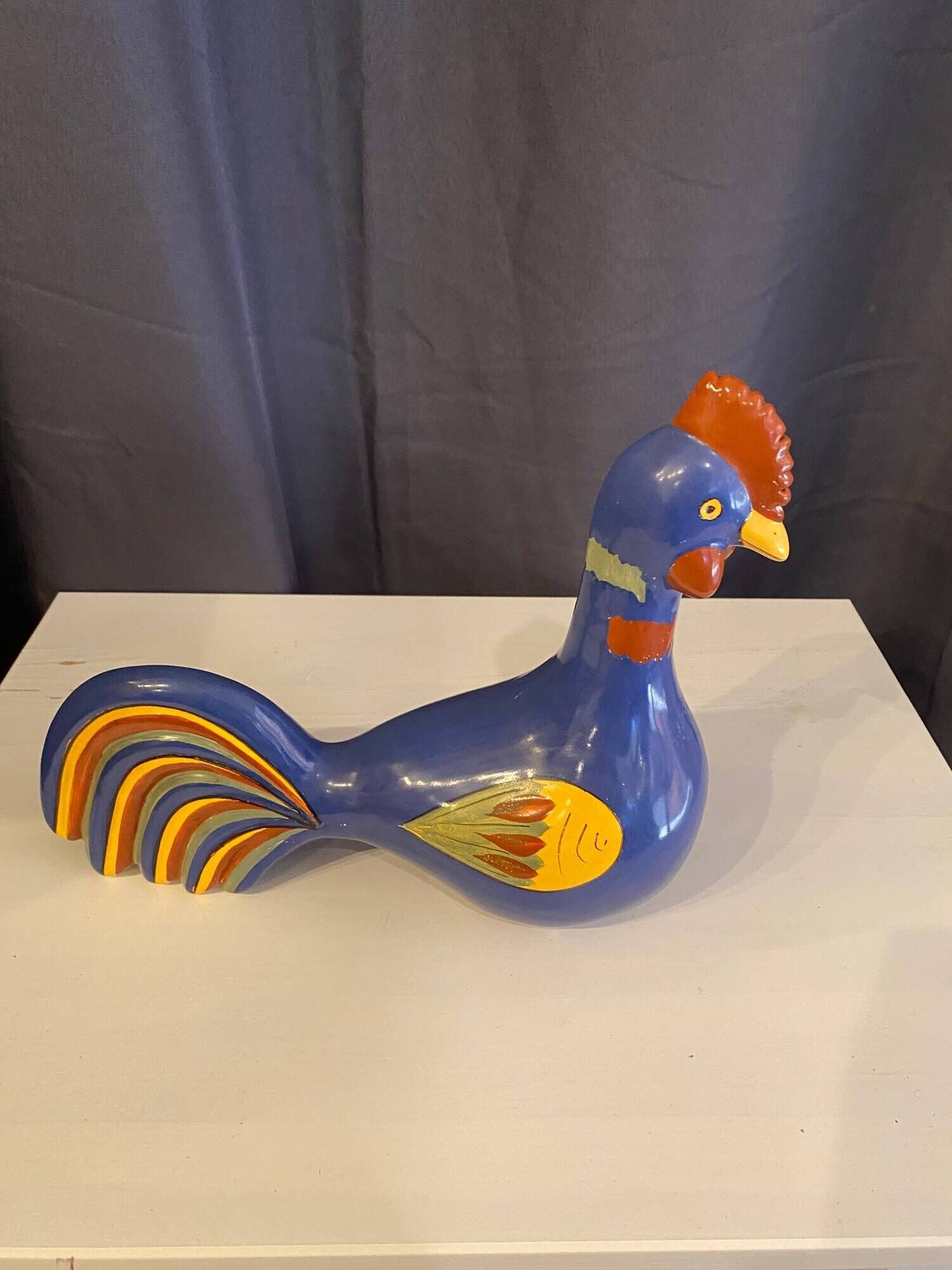 Coq en faïence peinte Henriot Quimper