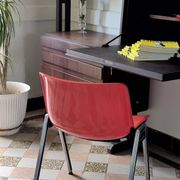 Set of 4 Modus red chairs by Tecno